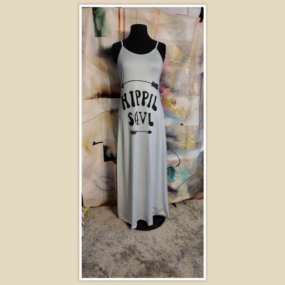 💕Boom DDD Women's Crew Neck Maxi Dresses for Beach Bohemian Casual size XL